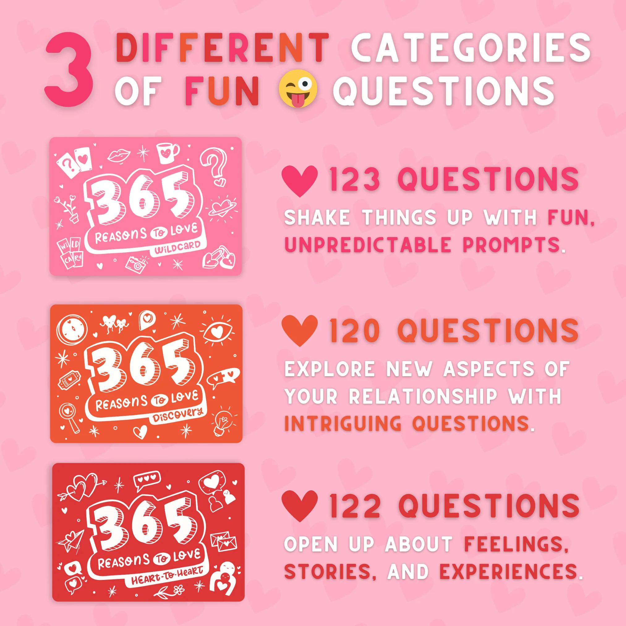365 Reasons To Love - Couples Game of Icebreaker Questions - Image 3
