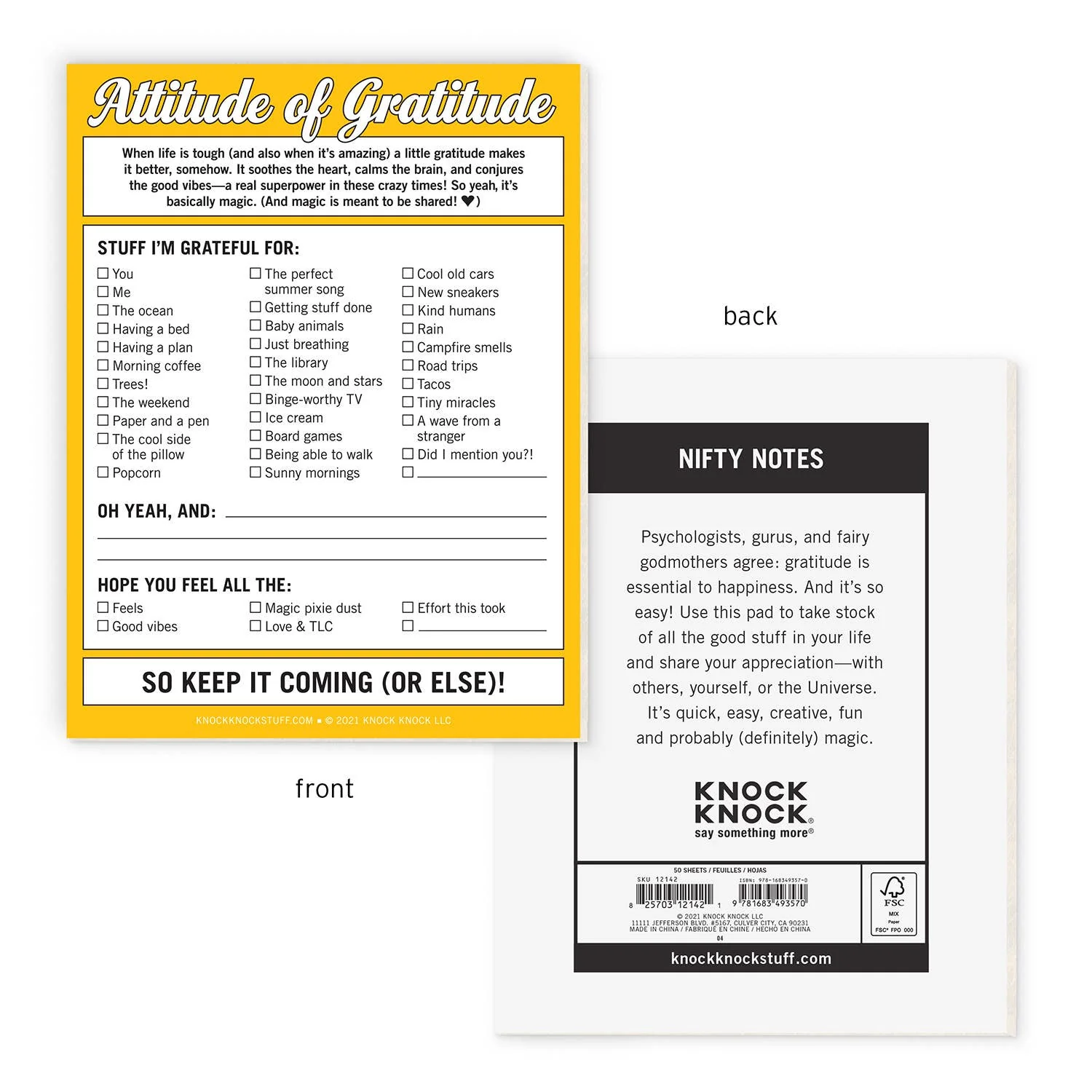 Attitude of Gratitude Nifty Note Pad - Image 2
