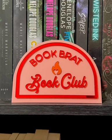 Book Brat Book Club - Acrylic Shelf Sign