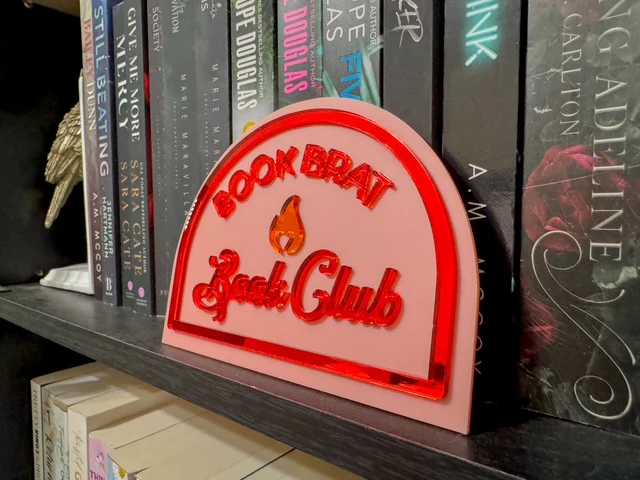 Book Brat Book Club - Acrylic Shelf Sign - Image 2