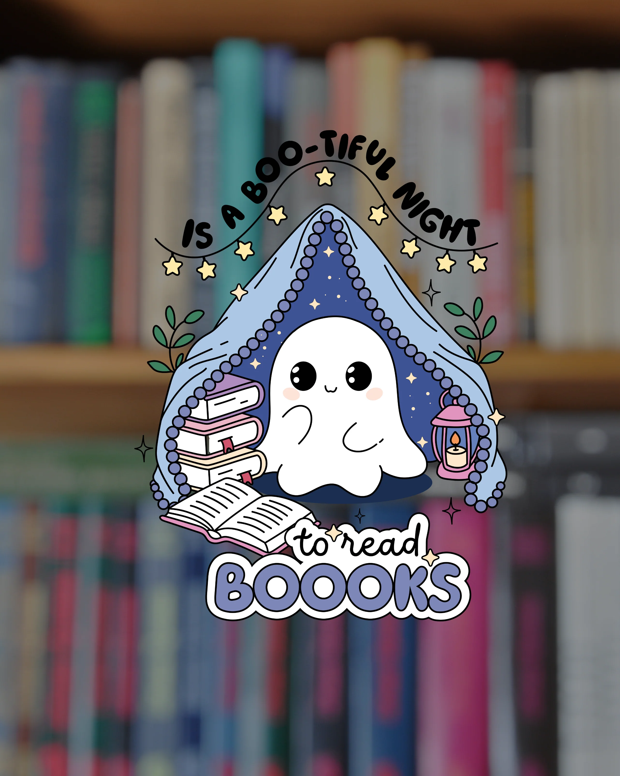 It's a Boo-tiful Night to Read Books Sticker
