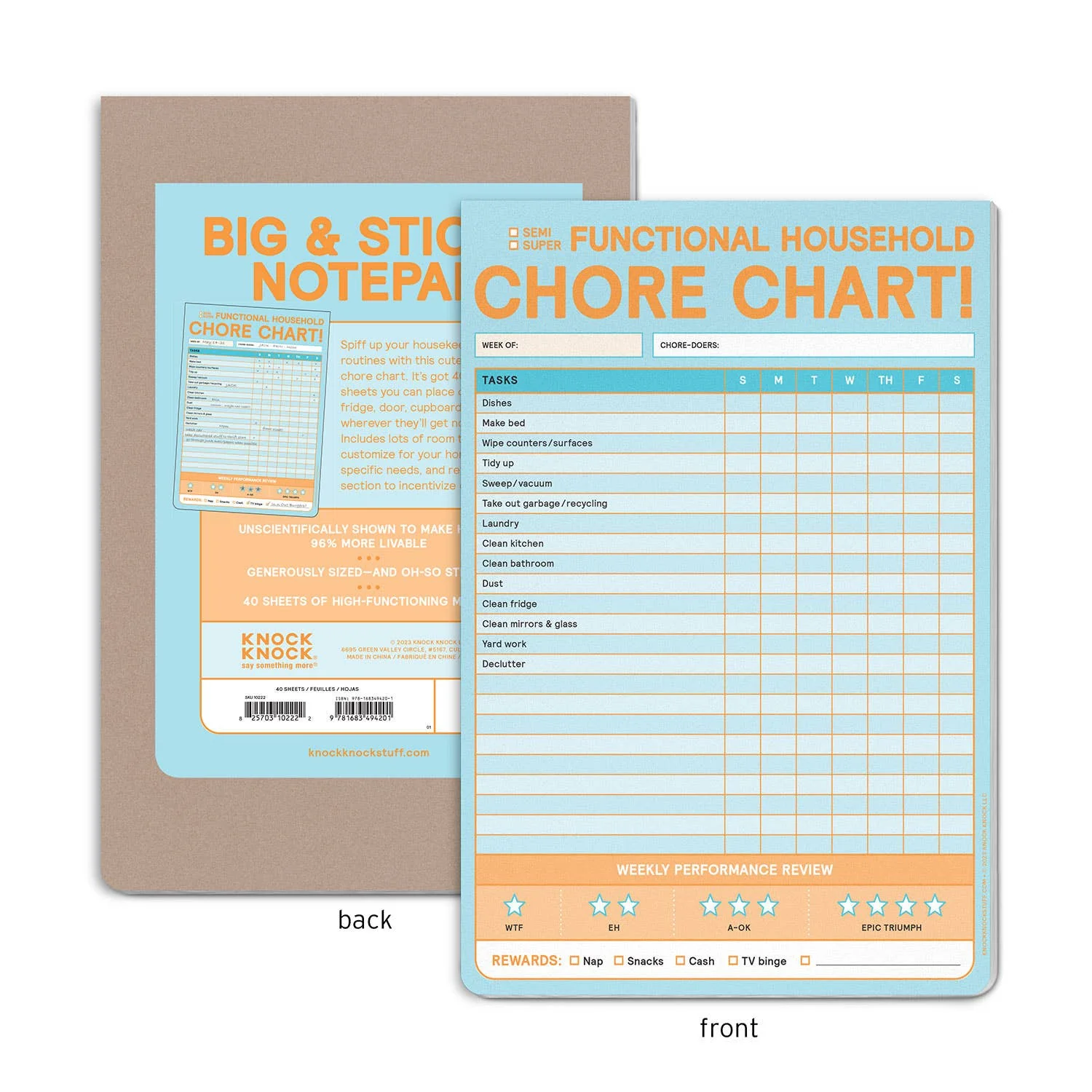 Chore Chart Big & Sticky Notepads - Image 2