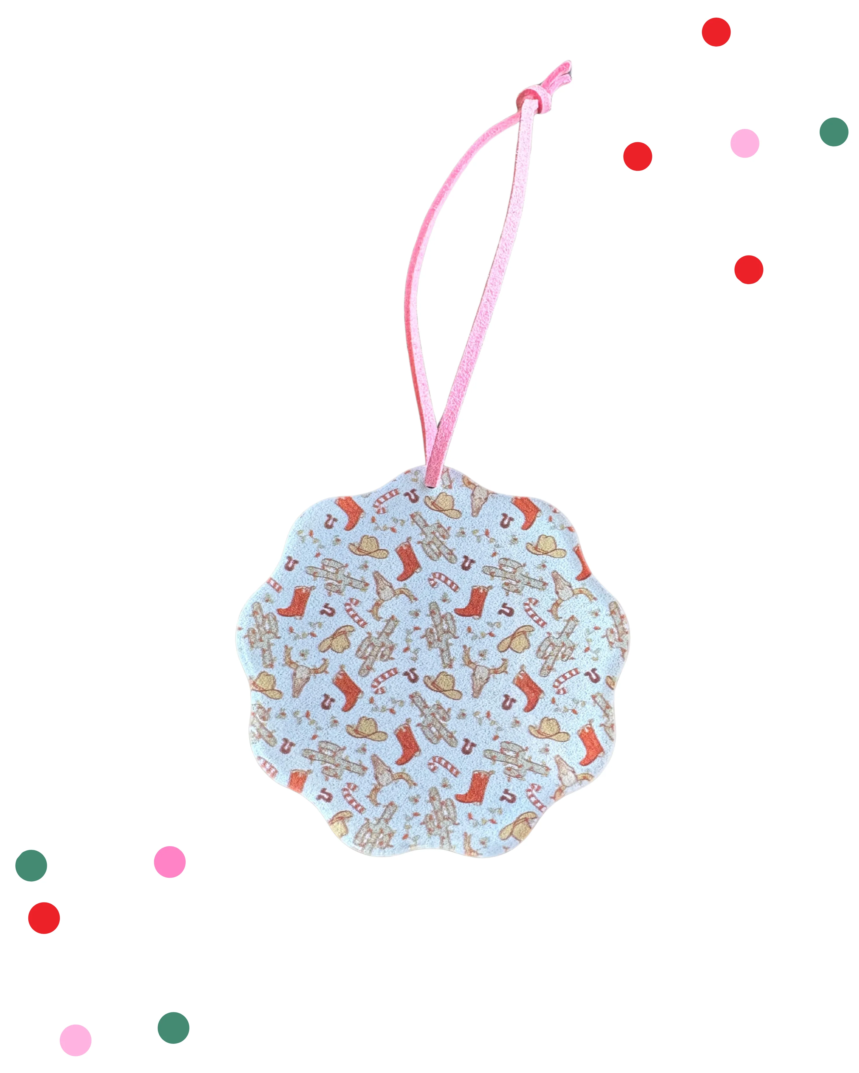 Christmas Cowboy Acrylic Ornament - Image 2