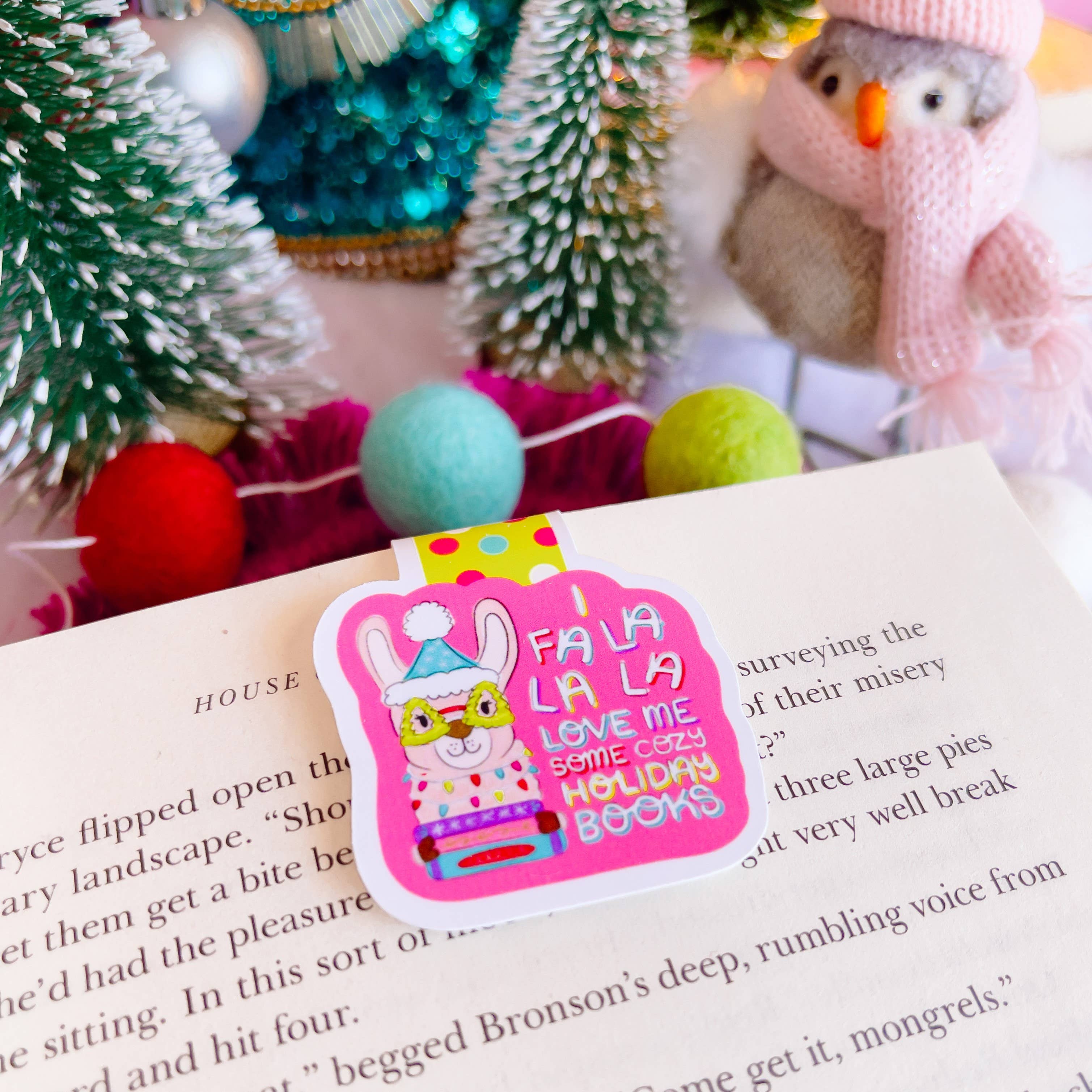 'Fa La La Llama' Magnetic Bookmark - Image 3