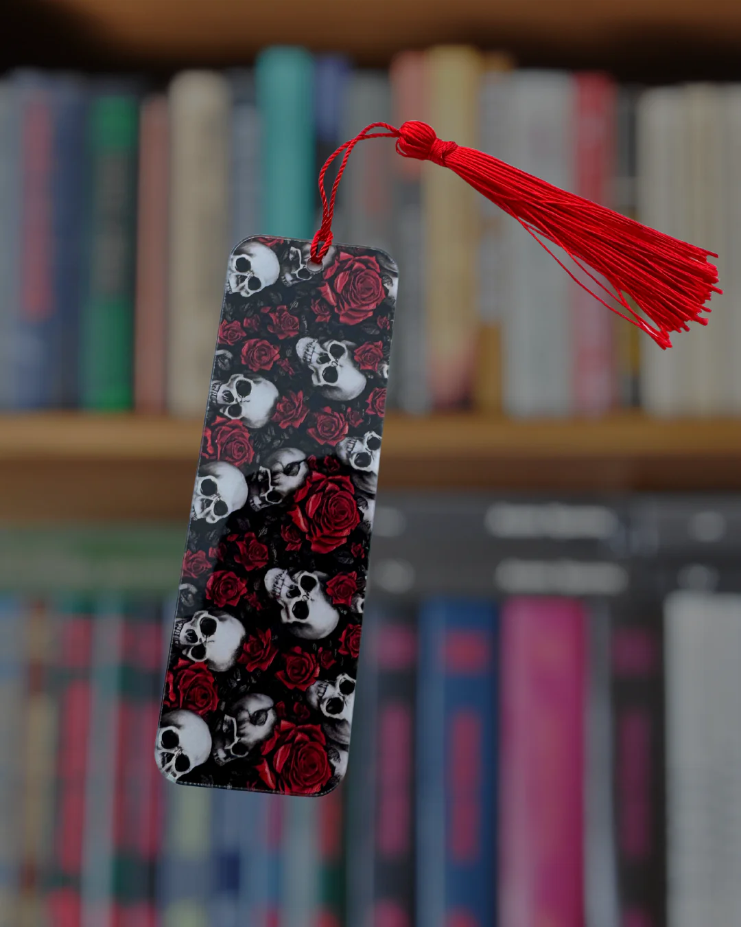 Skull and Roses Acrylic Bookmark - Image 2