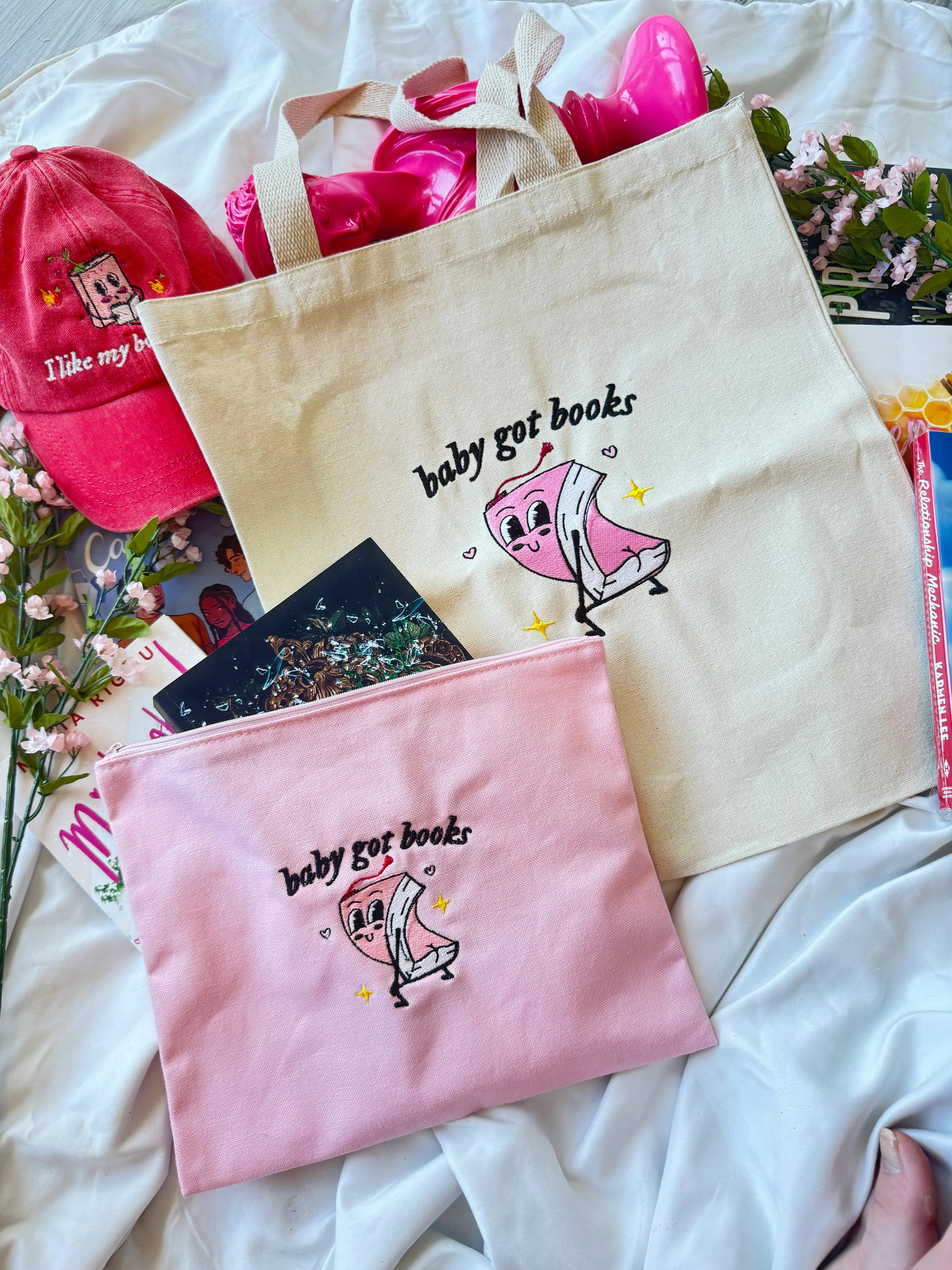 Baby Got Books — Embroidered Pencil Pouch - Image 3