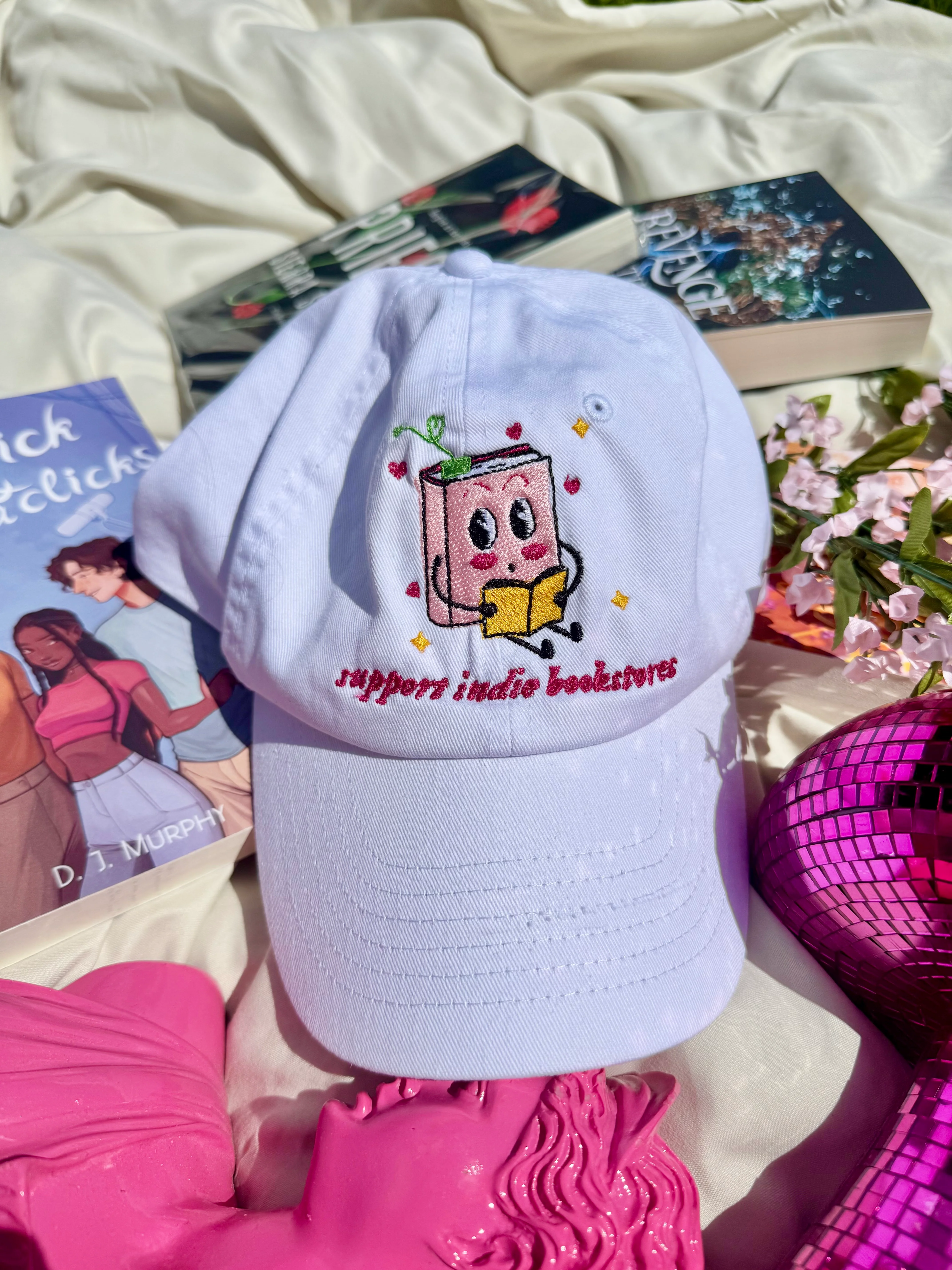 'Support Indie Bookstores/Authors' Embroidered Hat - Image 3