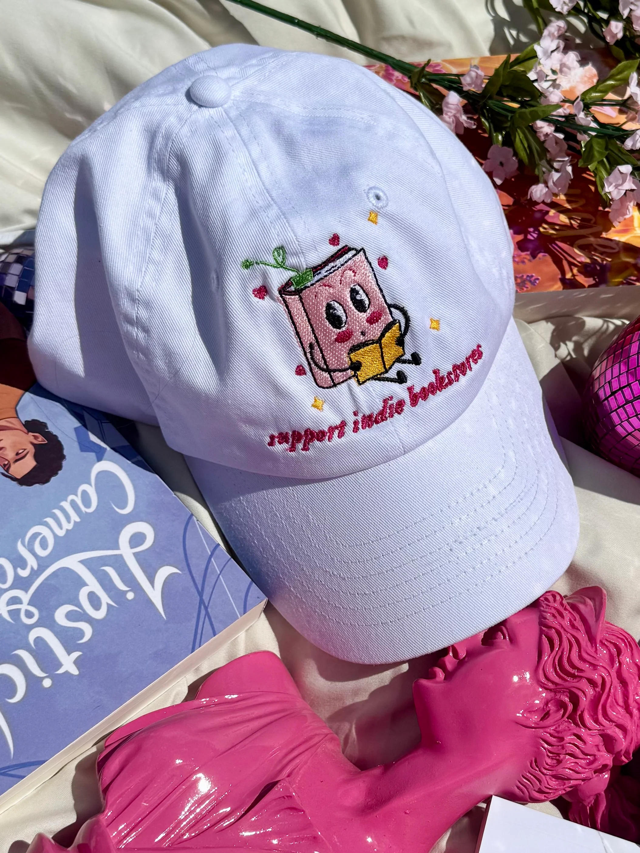'Support Indie Bookstores/Authors' Embroidered Hat - Image 4
