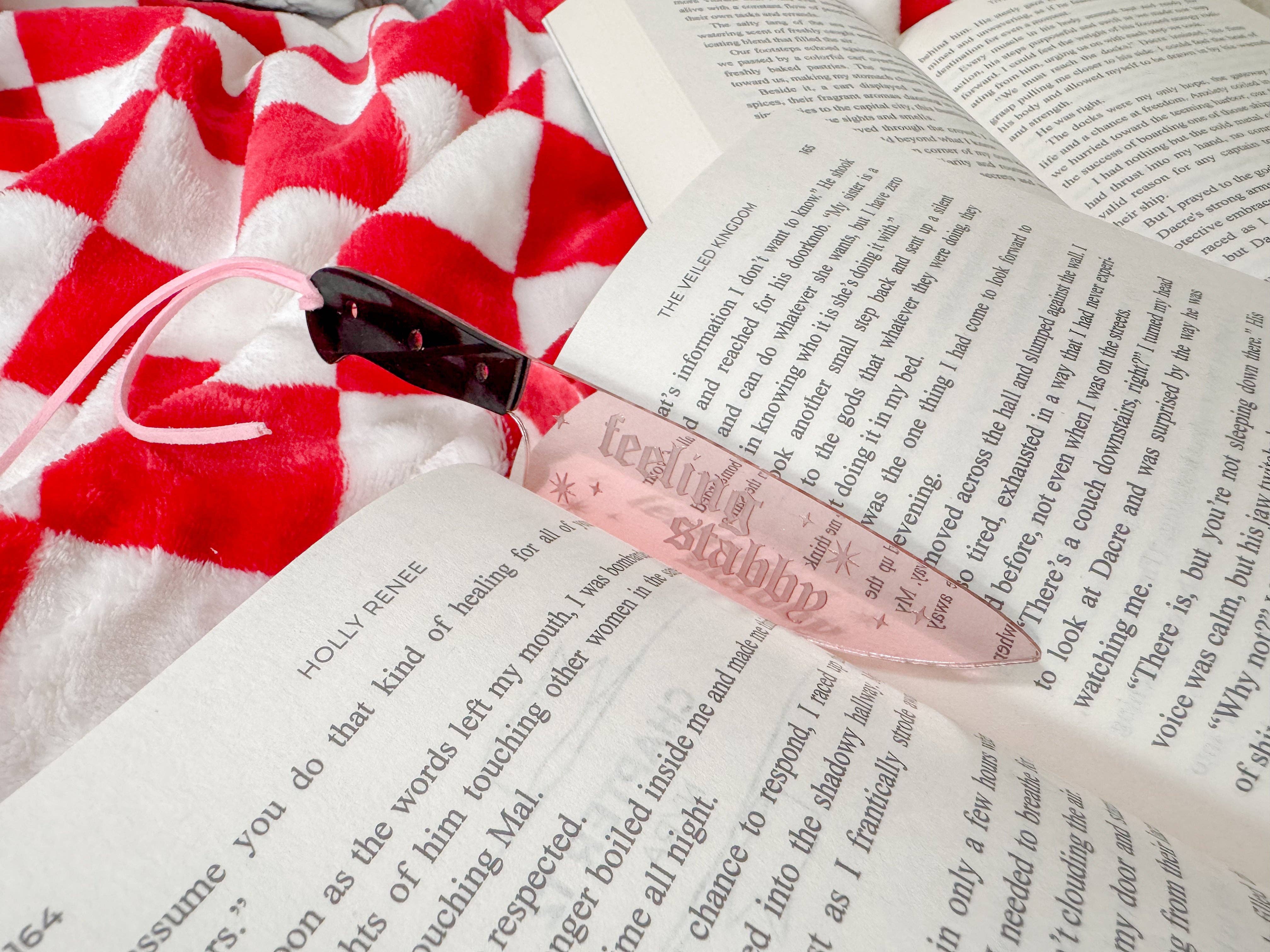 Feeling Stabby - Blush Mirror Knife Bookmark - Image 4