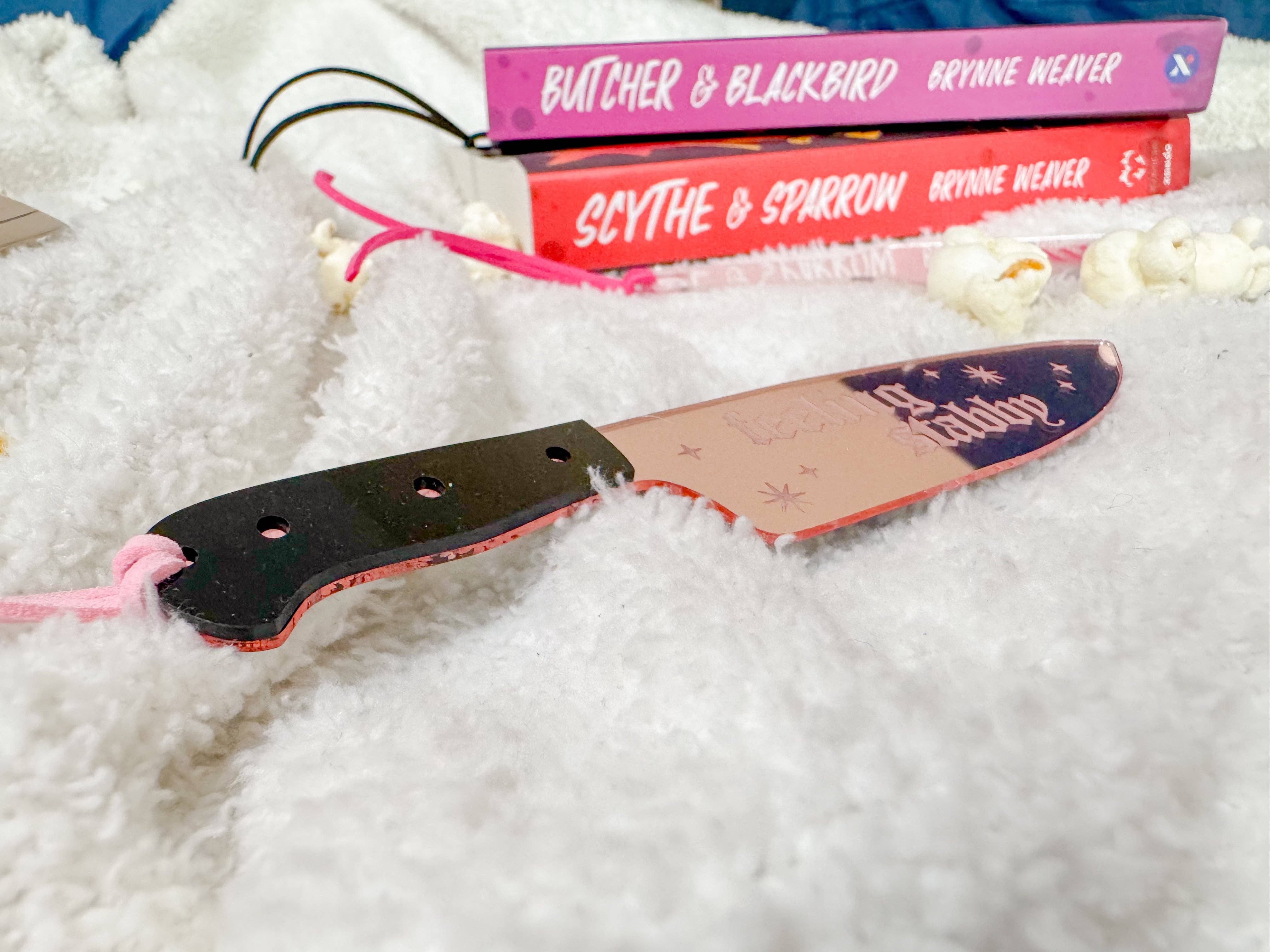 Feeling Stabby - Blush Mirror Knife Bookmark - Image 5