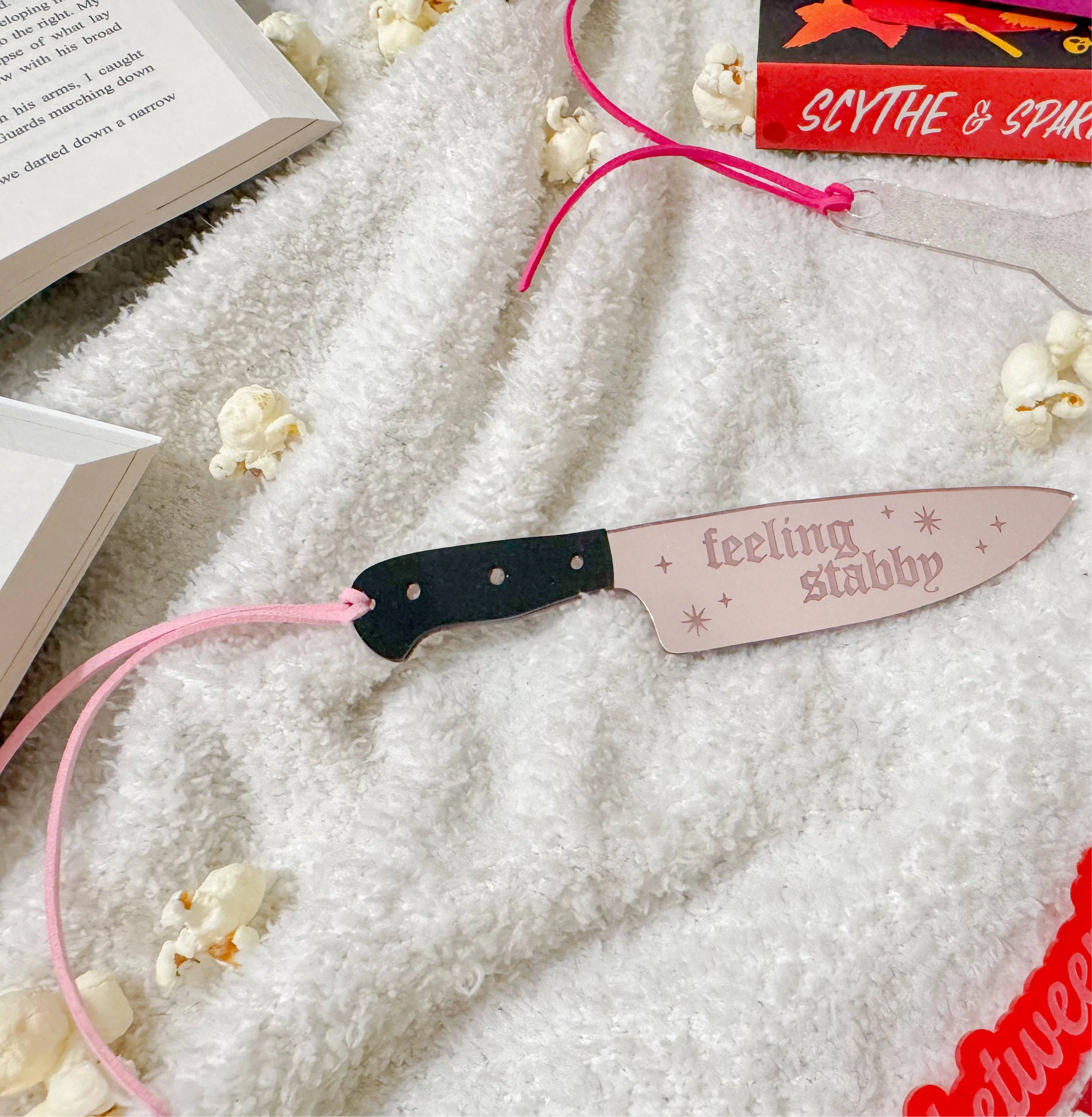 Feeling Stabby - Blush Mirror Knife Bookmark - Image 6