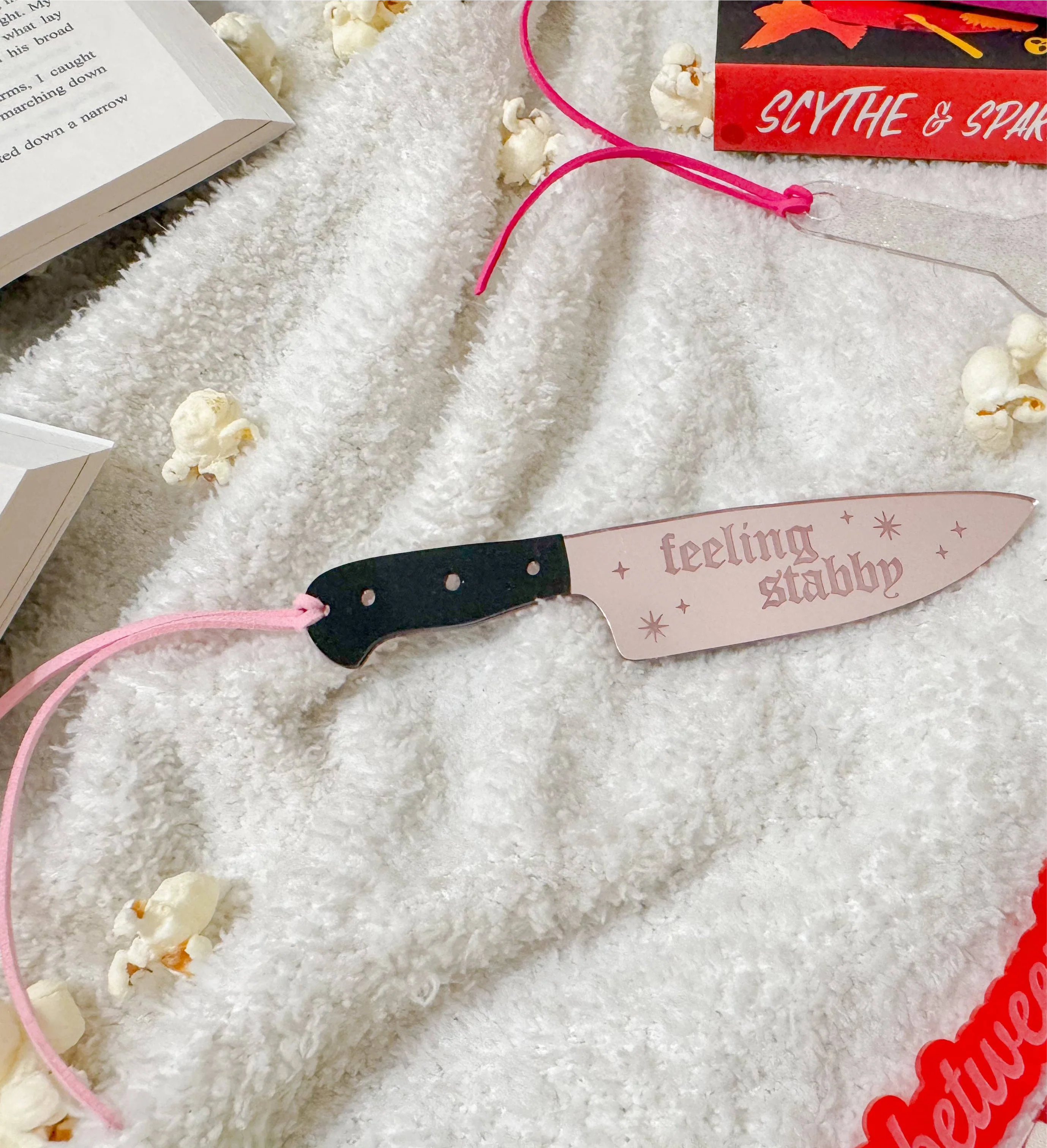 Feeling Stabby - Blush Mirror Knife Bookmark - Image 7