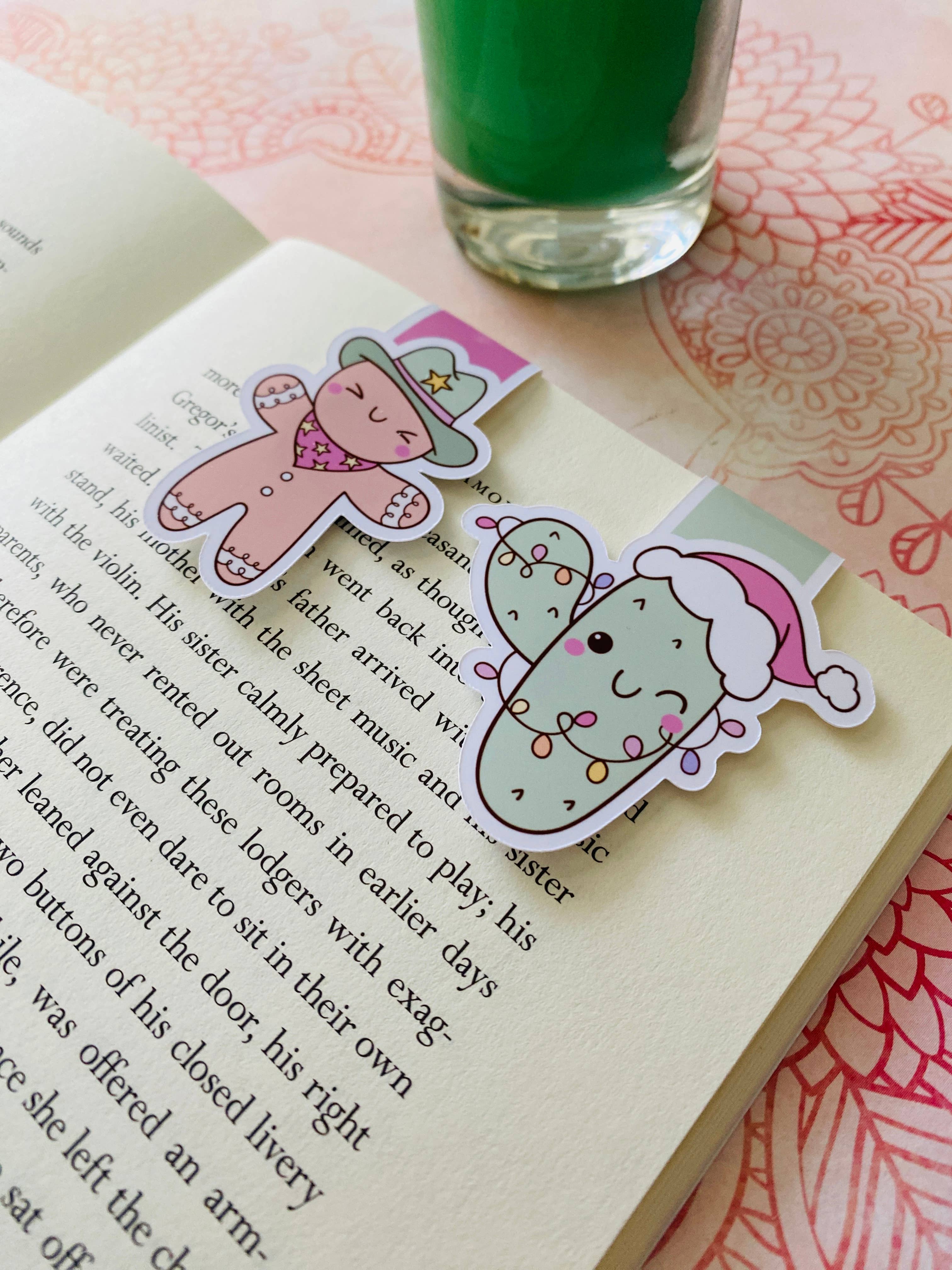 Holiday Magnetic Bookmark Gift Set – Cowboy Gingerbread - Image 2