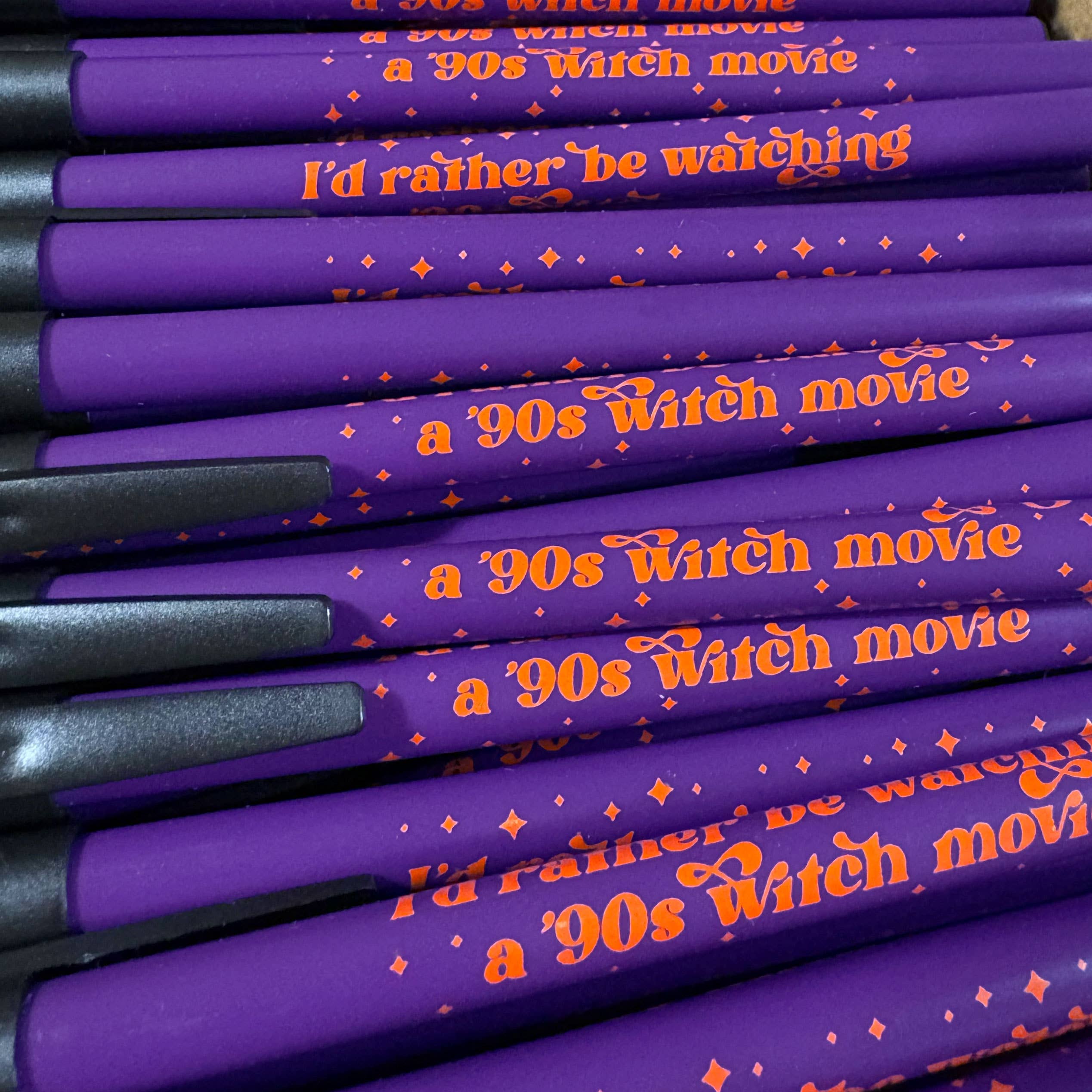 I'd Rather Be Watching a 90s Witch Movie Ballpoint Pen - Image 3