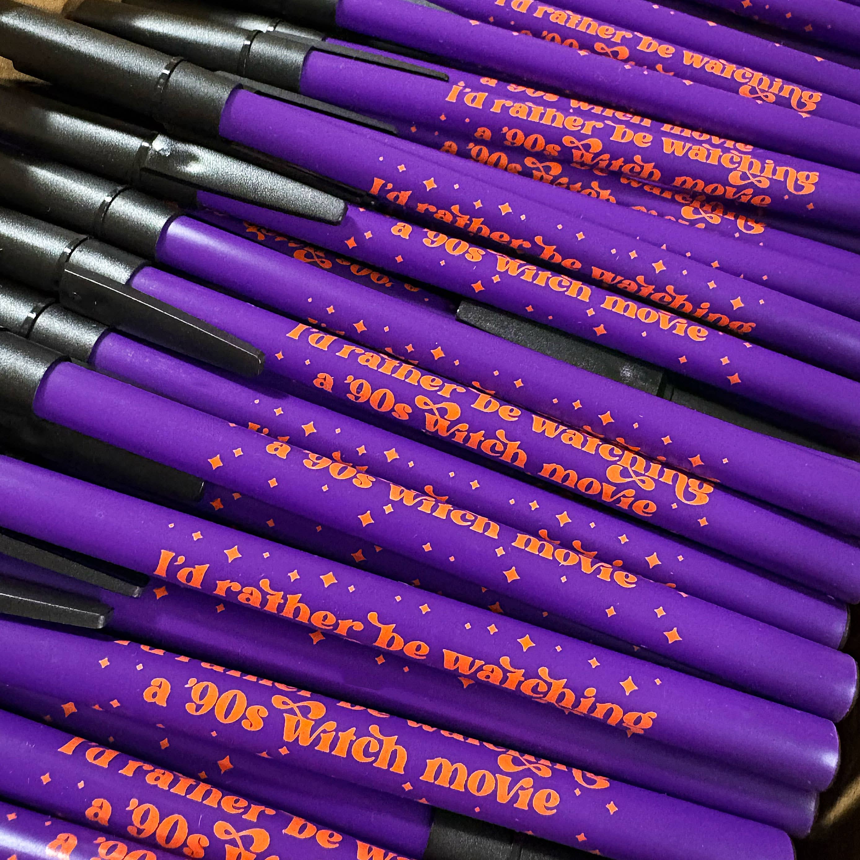 I'd Rather Be Watching a 90s Witch Movie Ballpoint Pen - Image 4
