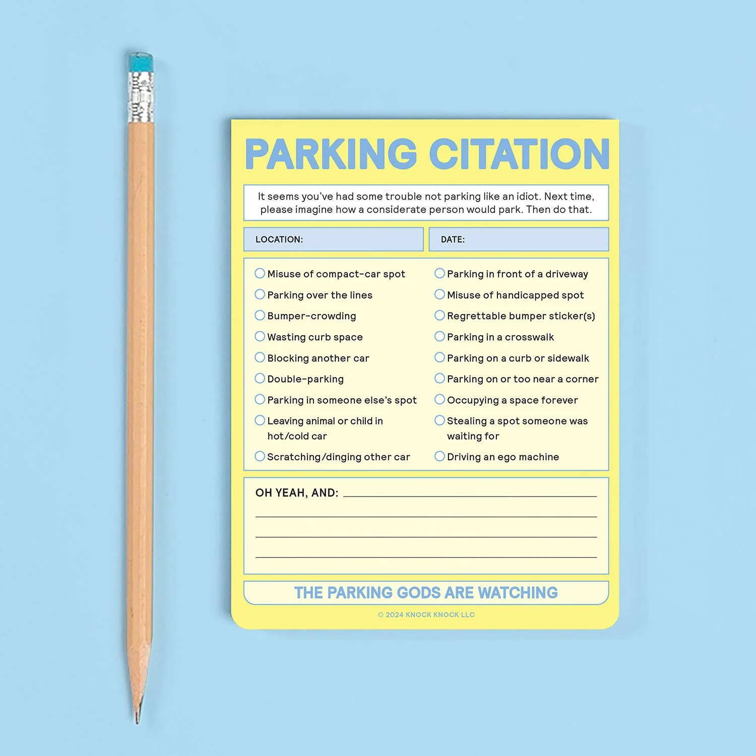 Parking Citation Nifty Note Pad (Pastel Version) - Image 4