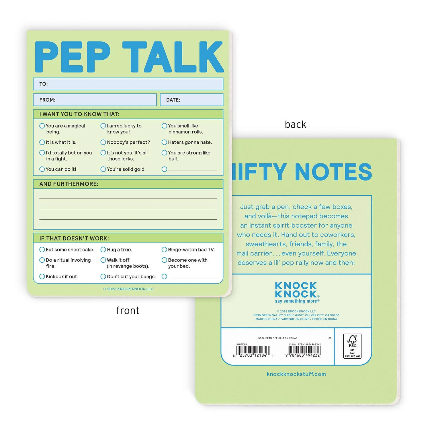 Pep Talk Nifty Note Pad (Pastel Version) - Image 2