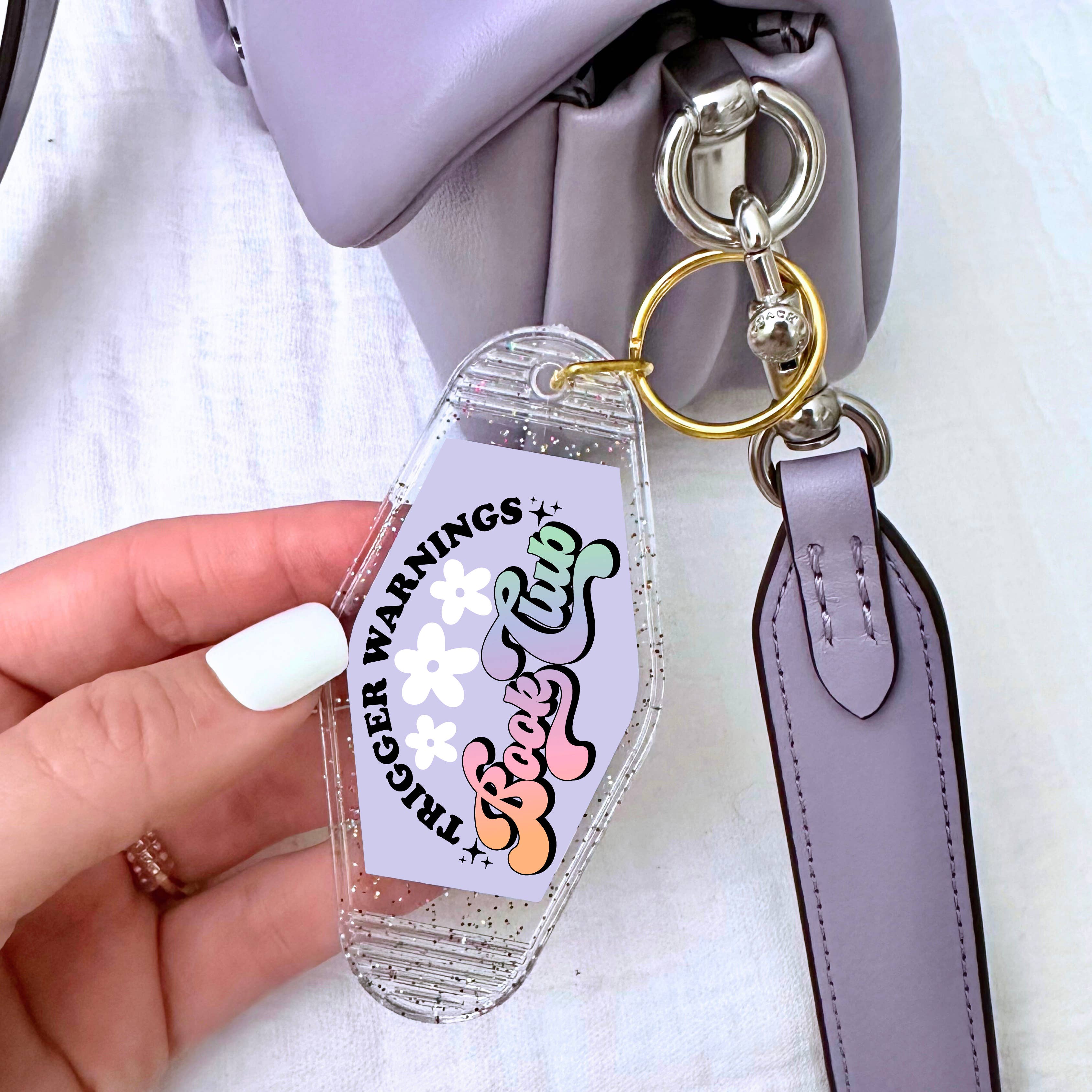 'Trigger Warning Book Club' Motel Keychain - Image 2