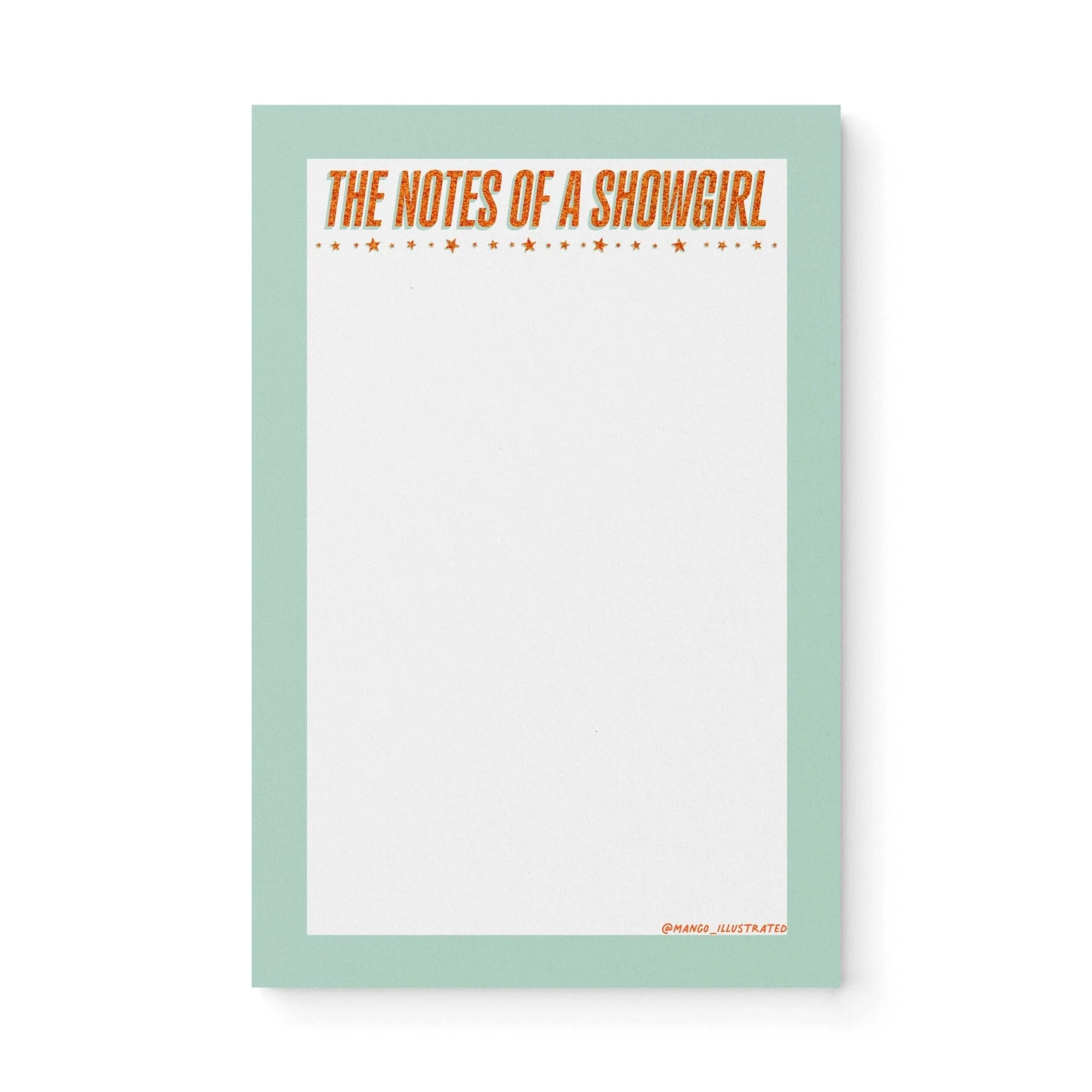 The Notes of a Showgirl notepad