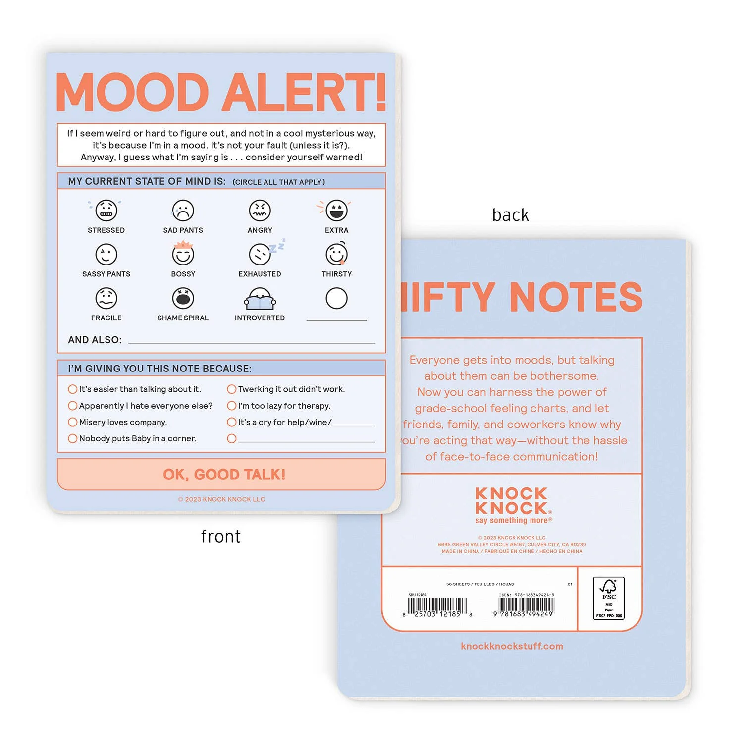 Today's Mood Nifty Note Pad (Pastel Version) - Image 2