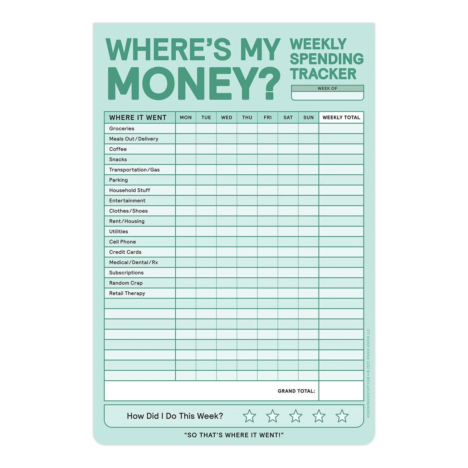 Weekly Money Tracker Pad - Image 2