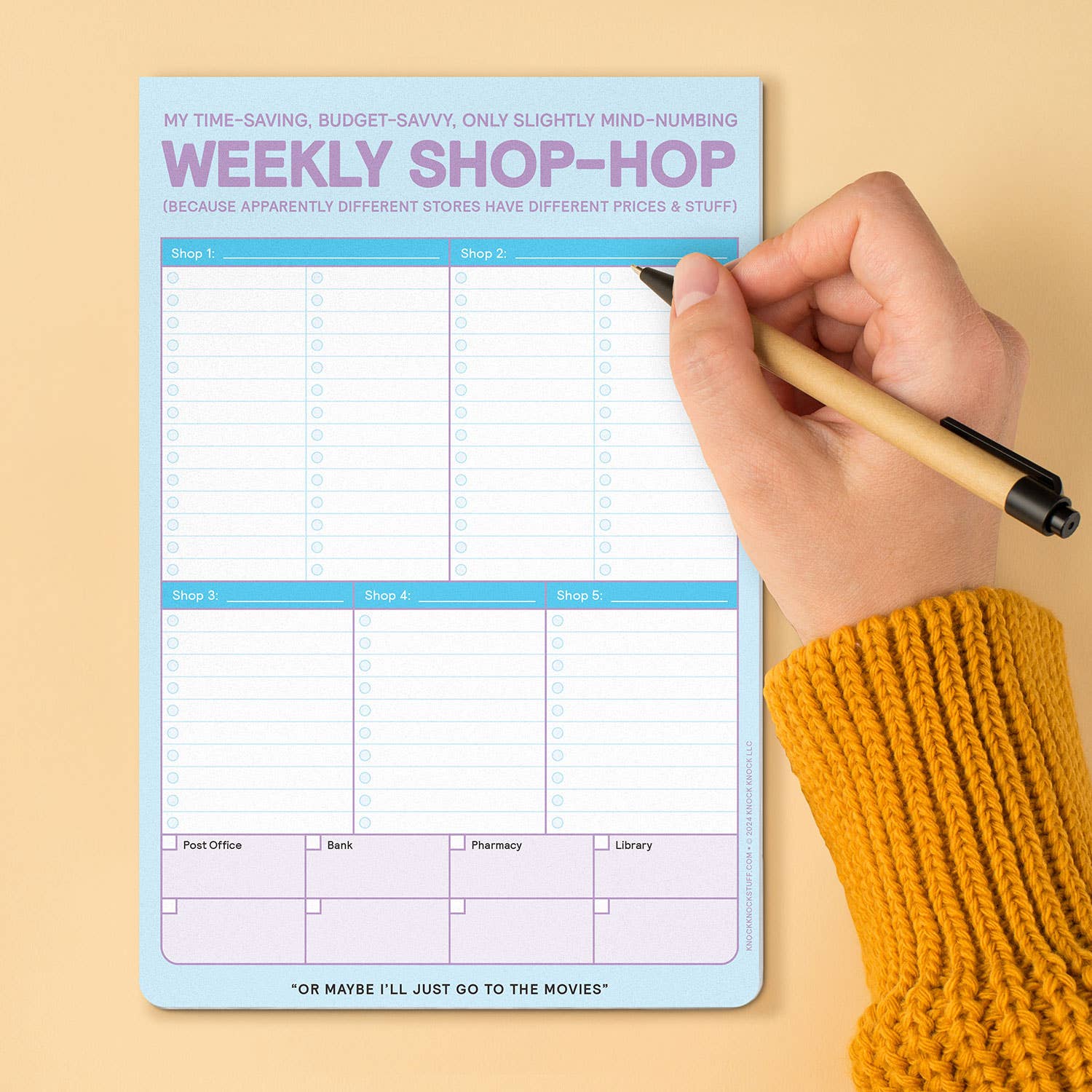 Weekly Shop-Hop Pad with Magnet (Pastel Version) - Image 5